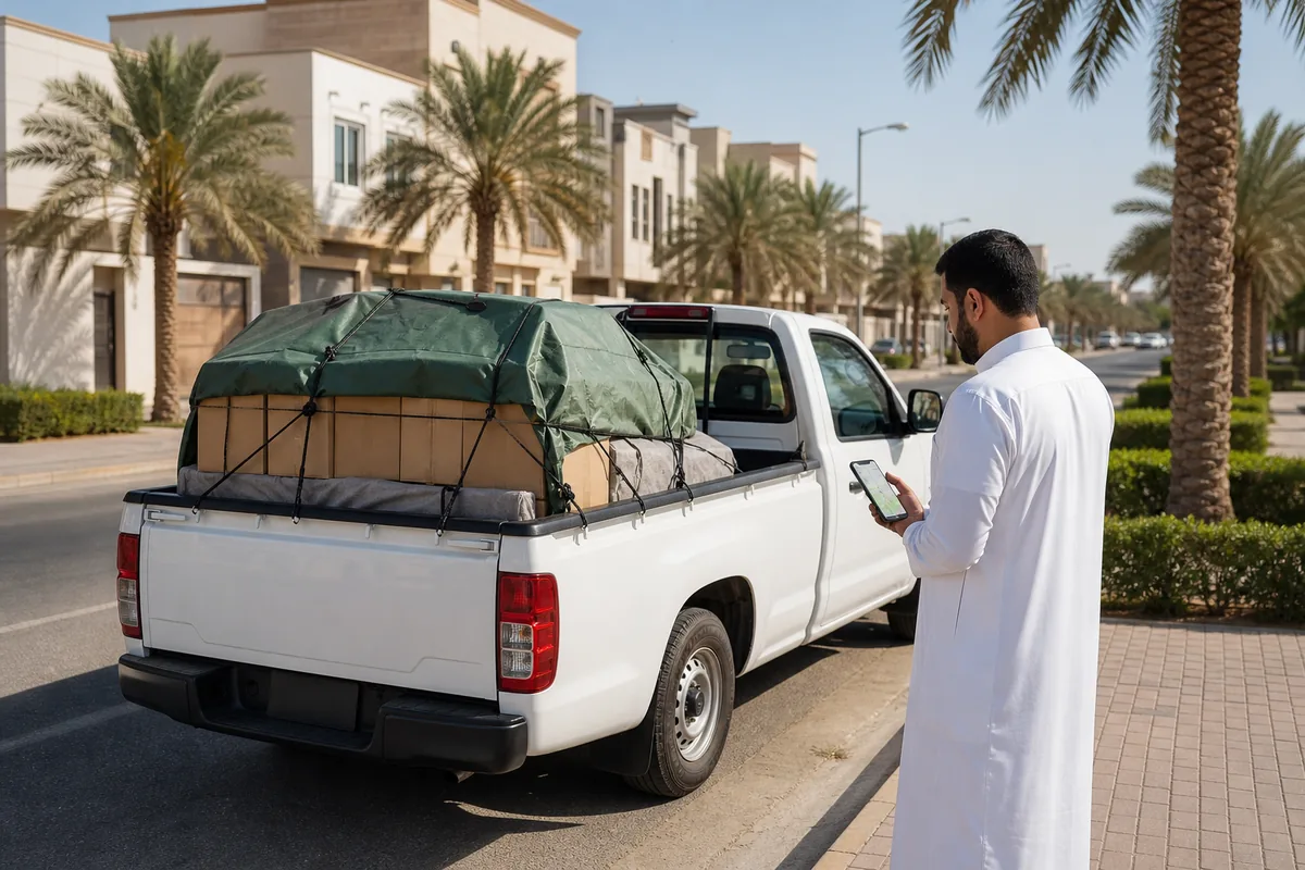 نقل العفش بين أحياء جدة — تخطيط مشوار نقل أغراض بين أحياء جدة