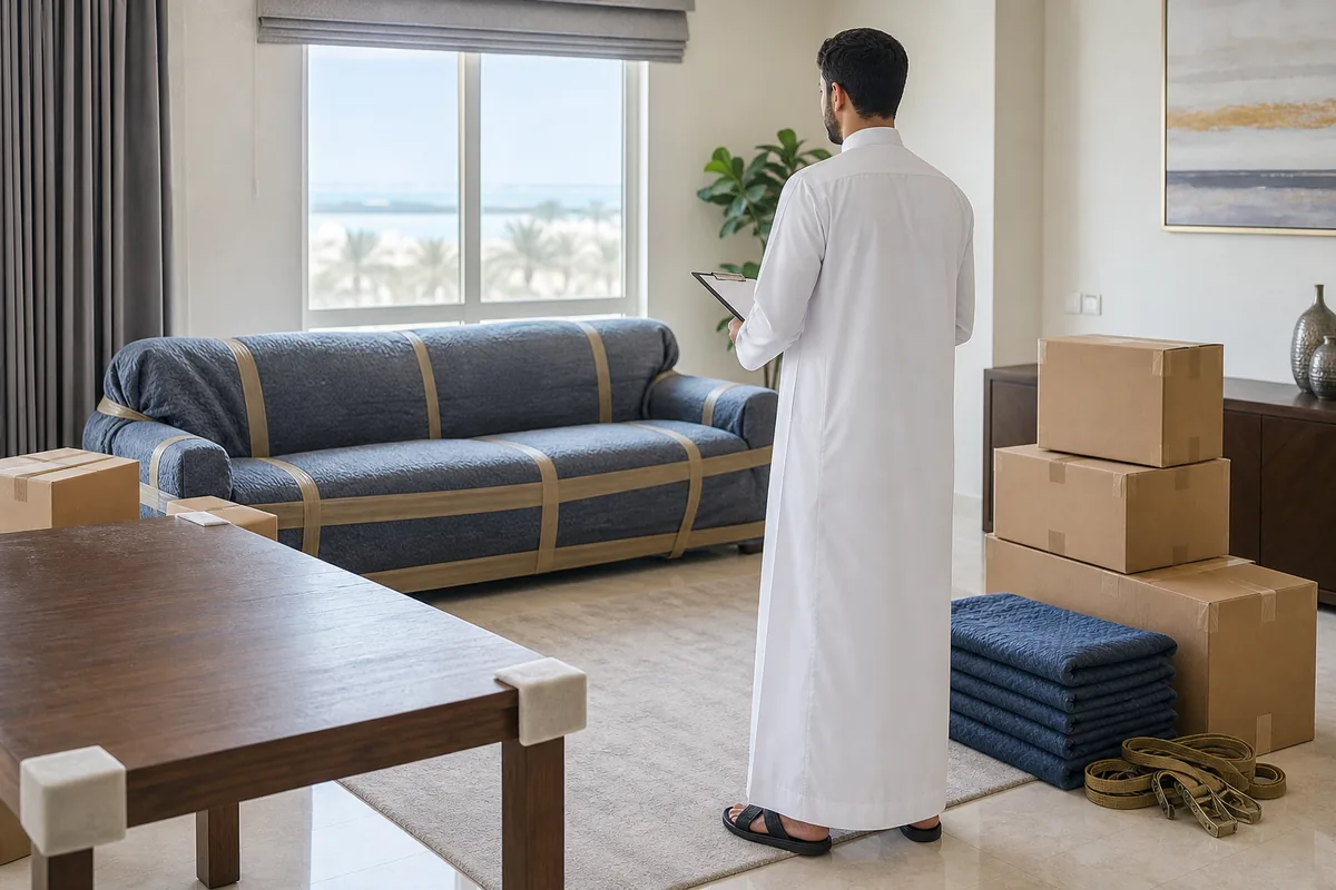 تجهيز الأثاث قبل النقل جدة — تجهيز الأثاث وتغليفه قبل وصول سيارة النقل