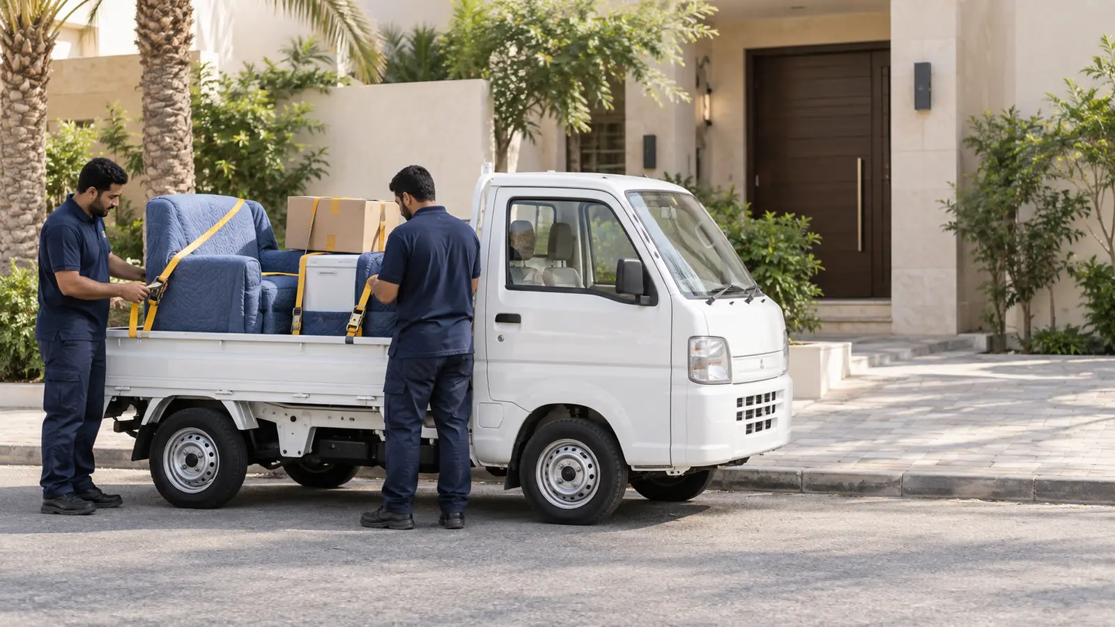 دباب نقل عفش جدة بسيارة سوزوكي صغيرة وعمال تحميل